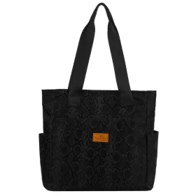   Rovicky R-Tz-01-2387 Black W04 fekete állatmintás shopper táska 30 x 28 x 15 cm