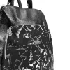 Zellia 25055 fekete-ezüst márvány mintás hátizsák 31 x 29 x 14,5 cm