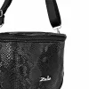 Zellia Zlb12 Python fekete piton mintás patkó táska, oldaltáska 25 x 23 x 11 cm