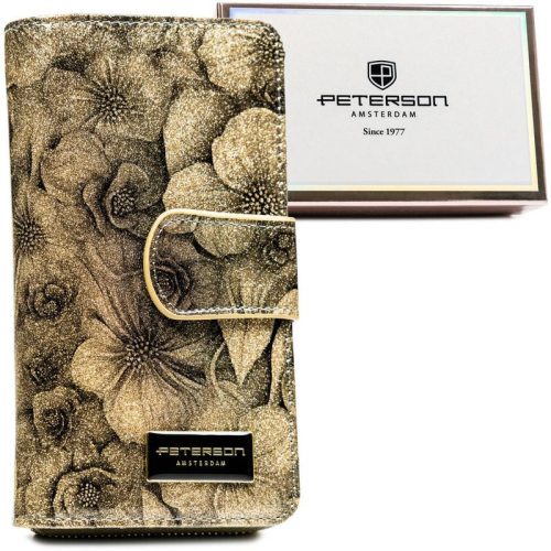 Peterson bézs női bőr pénztárca 16.5 x 9 x 3 cm