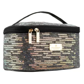  Peterson Ptn Kos-Da-18-3545 fekete flitteres női kozmetikai táska 21 x 14 x 12 cm