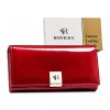 Rovicky nagyméretű, piros női lakk bőr pénztárca 18,5×9 cm