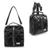 Zellia 22112 fekete női steppelt, vízlepergető hátizsák 30 x 27 x 12 cm