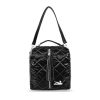 Zellia 22112 fekete női steppelt, vízlepergető hátizsák 30 x 27 x 12 cm