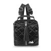 Zellia 22112 fekete női steppelt, vízlepergető hátizsák 30 x 27 x 12 cm