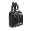 Zellia 22112 fekete női steppelt, vízlepergető hátizsák 30 x 27 x 12 cm