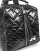 Zellia 22112 fekete női steppelt, vízlepergető hátizsák 30 x 27 x 12 cm