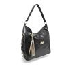 Zellia fekete női válltáska, crossbody  24151 32 x 30 x 14 cm