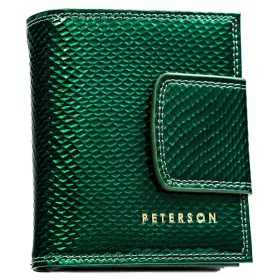 Peterson zöld női bőr pénztárca 10.5 x 8.5 x 3 cm