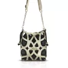 Zellia 25096 arany-fekete női oldaltáska, bucketbag 23 x 19,5 x 7,5 cm