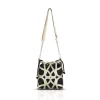 Zellia 25096 arany-fekete női oldaltáska, bucketbag 23 x 19,5 x 7,5 cm