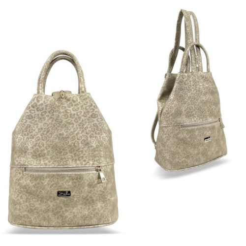 Zellia Zvn22022 bézs - ocelot női hátizsák 32 x 28 x 17 cm
