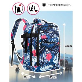   Peterson WizzAir Ryanair kabin méretű bővíthető hátizsák - PTN PP-TOK-P-6784 Print-1  - 40 x 25 x 20 cm