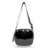Zellia 21028 fekete lakk női oldaltáska 23 × 23 cm