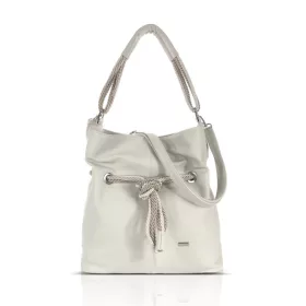   Zellia C156 bézs női vödörtáska, válltáska 38 x 35 x 12 cm