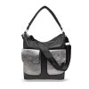 Zellia fekete-grafit női válltáska, crossbody 30 x 28 x 11 cm