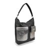 Zellia fekete-grafit női válltáska, crossbody 30 x 28 x 11 cm