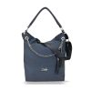 Zellia 21071 sötétkék női válltáska, oldaltáska - Ryz2 - 40 x 30 x 15 cm