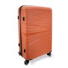 Gravitt narancssárga színű, keményfalú bőrönd 77 × 53 × 30 cm