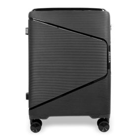   Zellia nagyméretű fekete, keményfalú bőrönd 75 x 50 x 30 cm