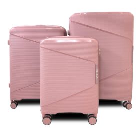   Zellia rosegold 3 db-os, keményfalú bőrönd szett 55-65-75 cm