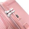Zellia rosegold 3 db-os, keményfalú bőrönd szett 55-65-75 cm