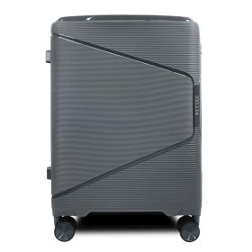   Zellia nagyméretű sötét szürke, keményfalú bőrönd 75 x 50 x 30 cm