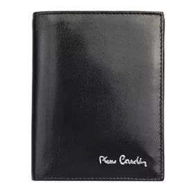   Pierre Cardin férfi bőr pénztárca, fekete RFID 9,5 × 12,5 cm